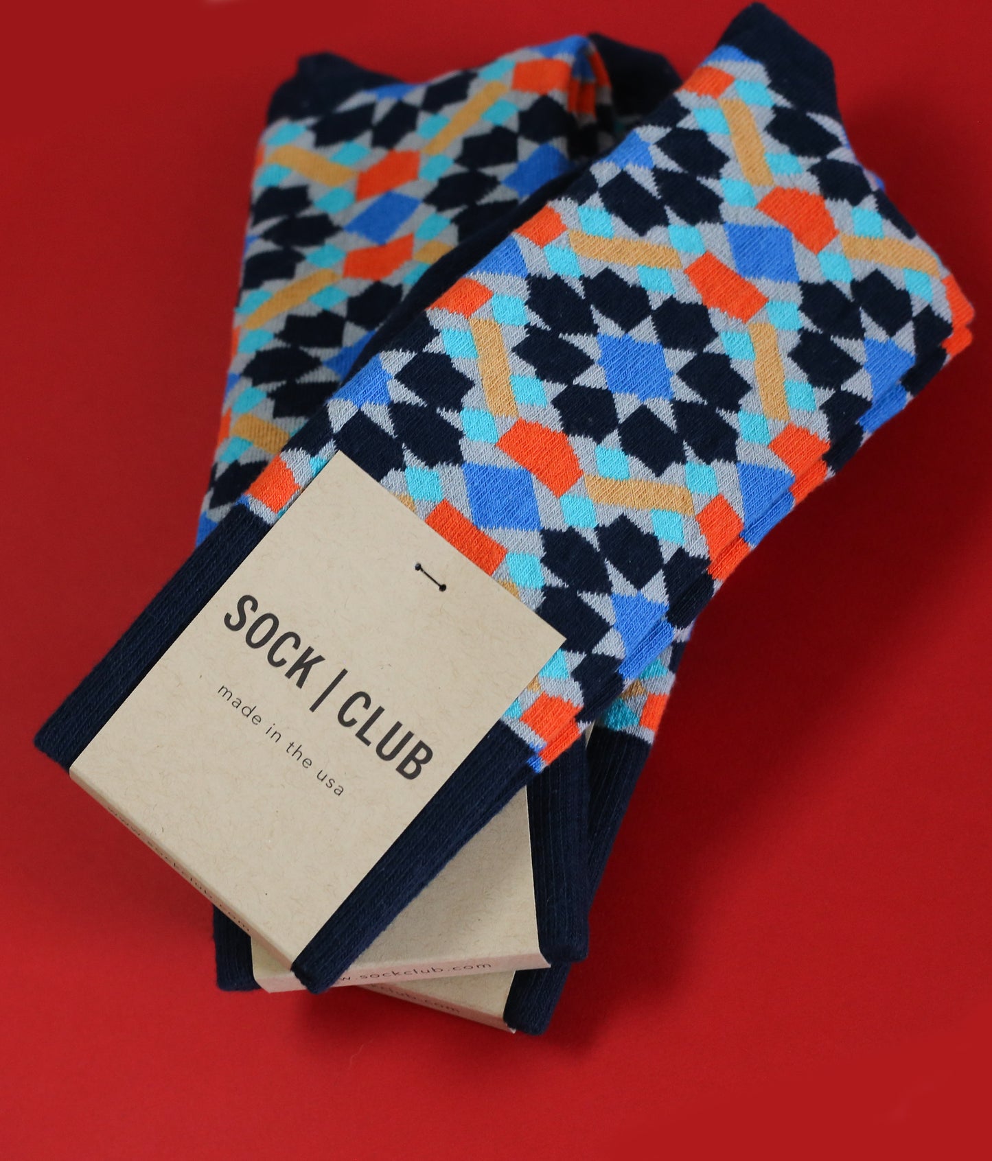 The Zellige - Navy - Sock Club Store