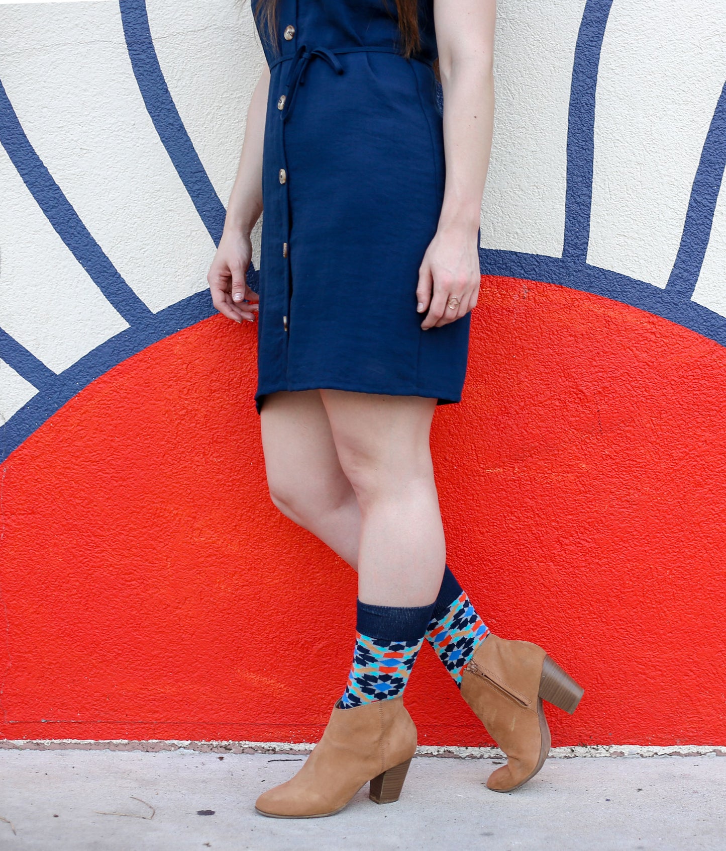 The Zellige - Navy - Sock Club Store