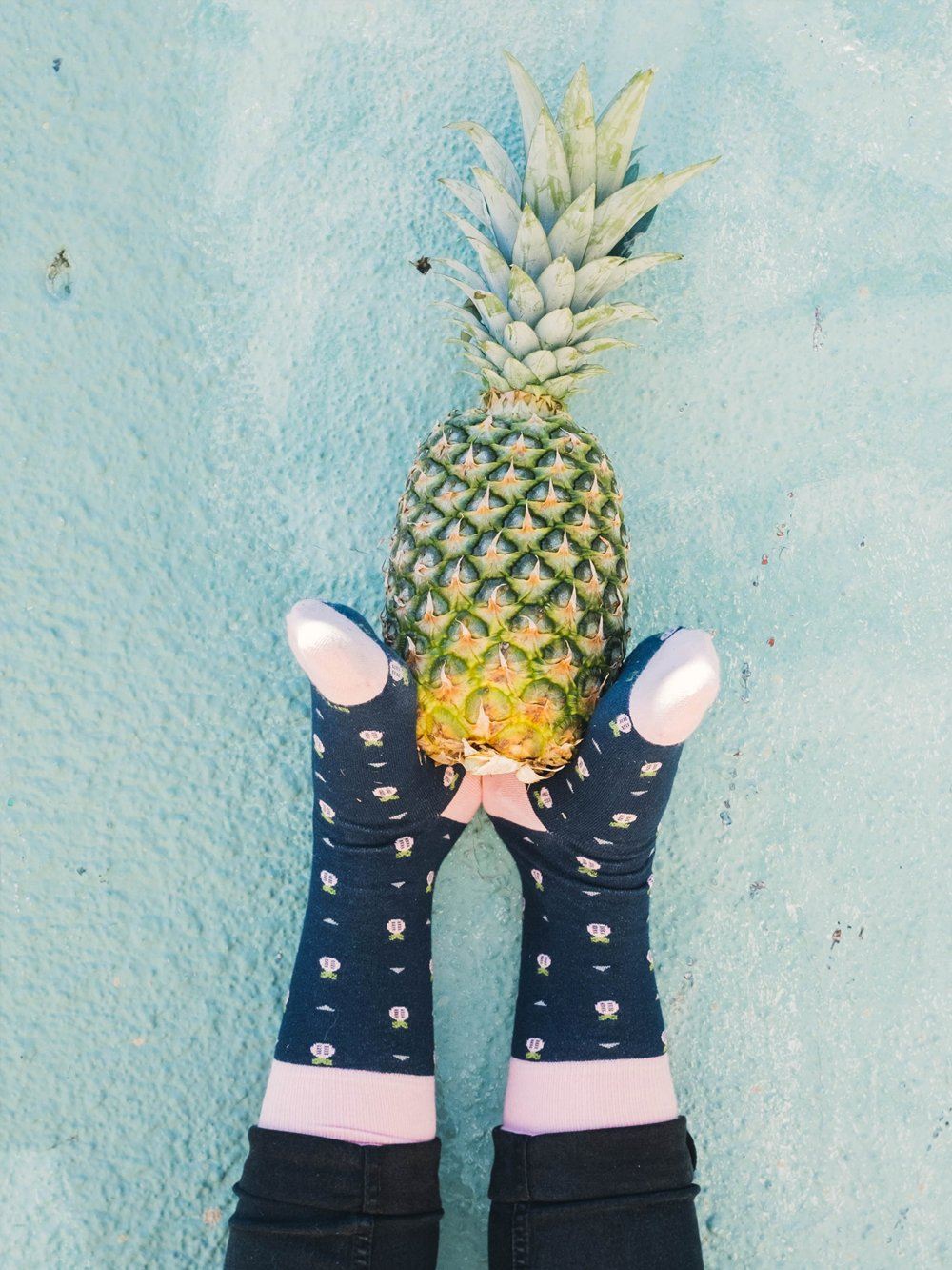 The Ananas - Navy - Sock Club Store