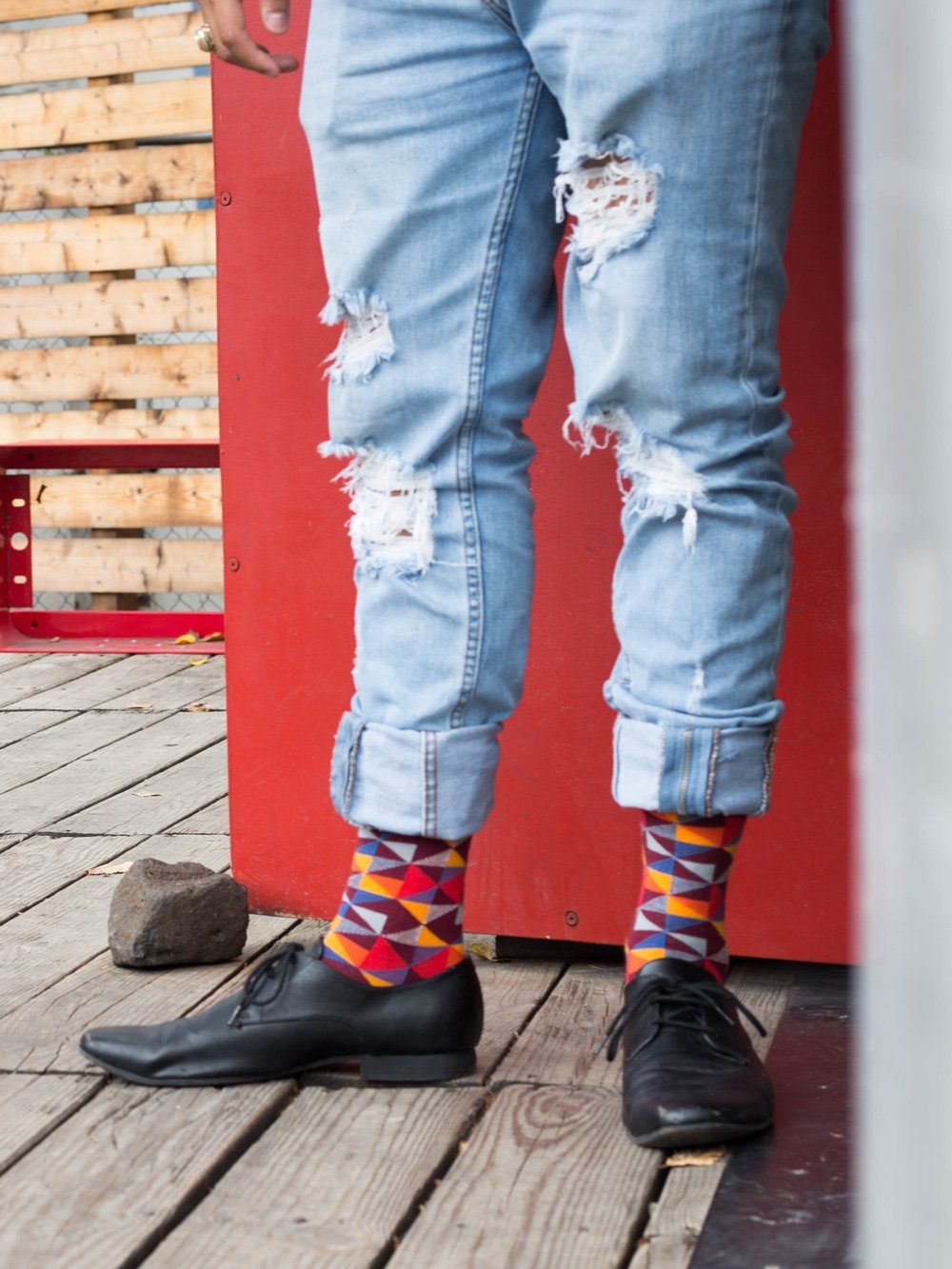 The Pinwheel - Maroon - Sock Club Store
