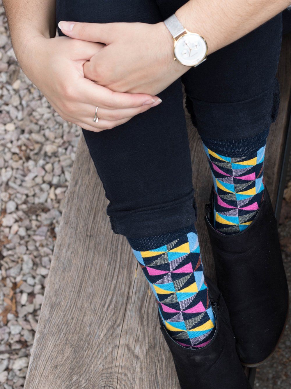 The Pinwheel - Navy - Sock Club Store