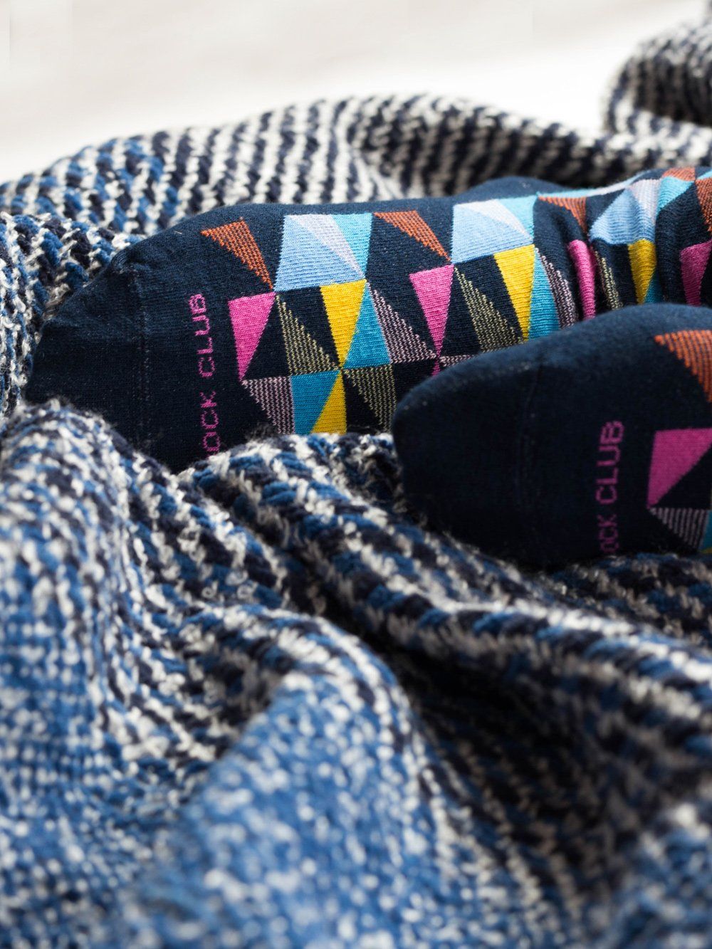 The Pinwheel - Navy - Sock Club Store
