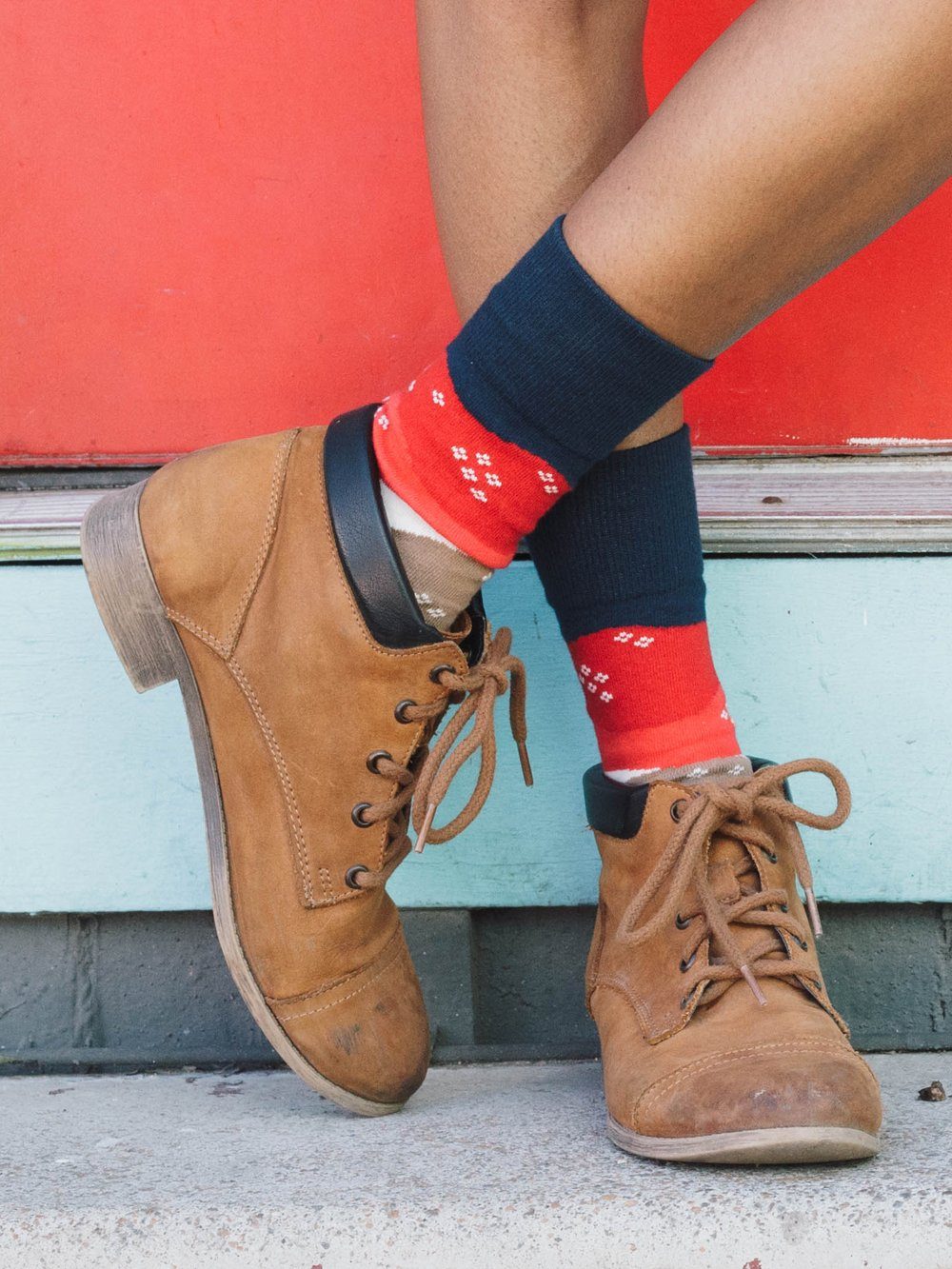 The Vista - Red - Sock Club Store