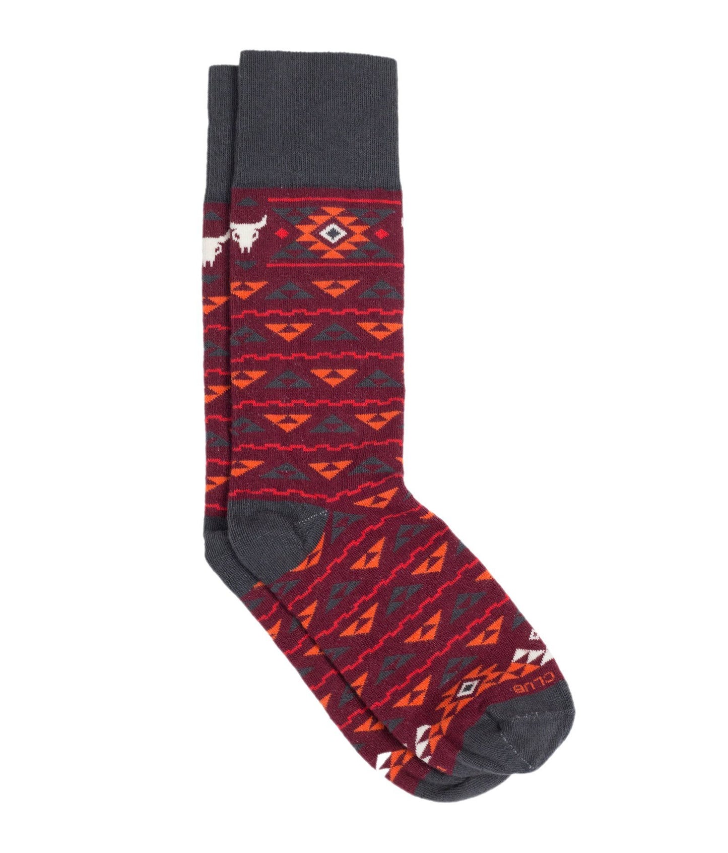 The Calavera - Maroon - Sock Club Store