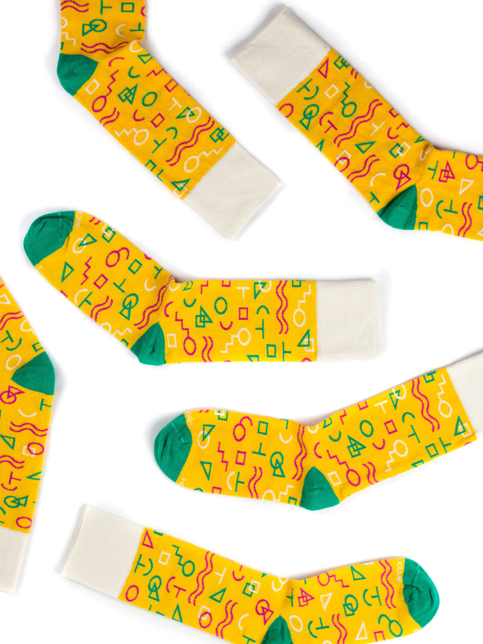Yellow Dress Socks Crazy Pattern Socks Sock Club Store