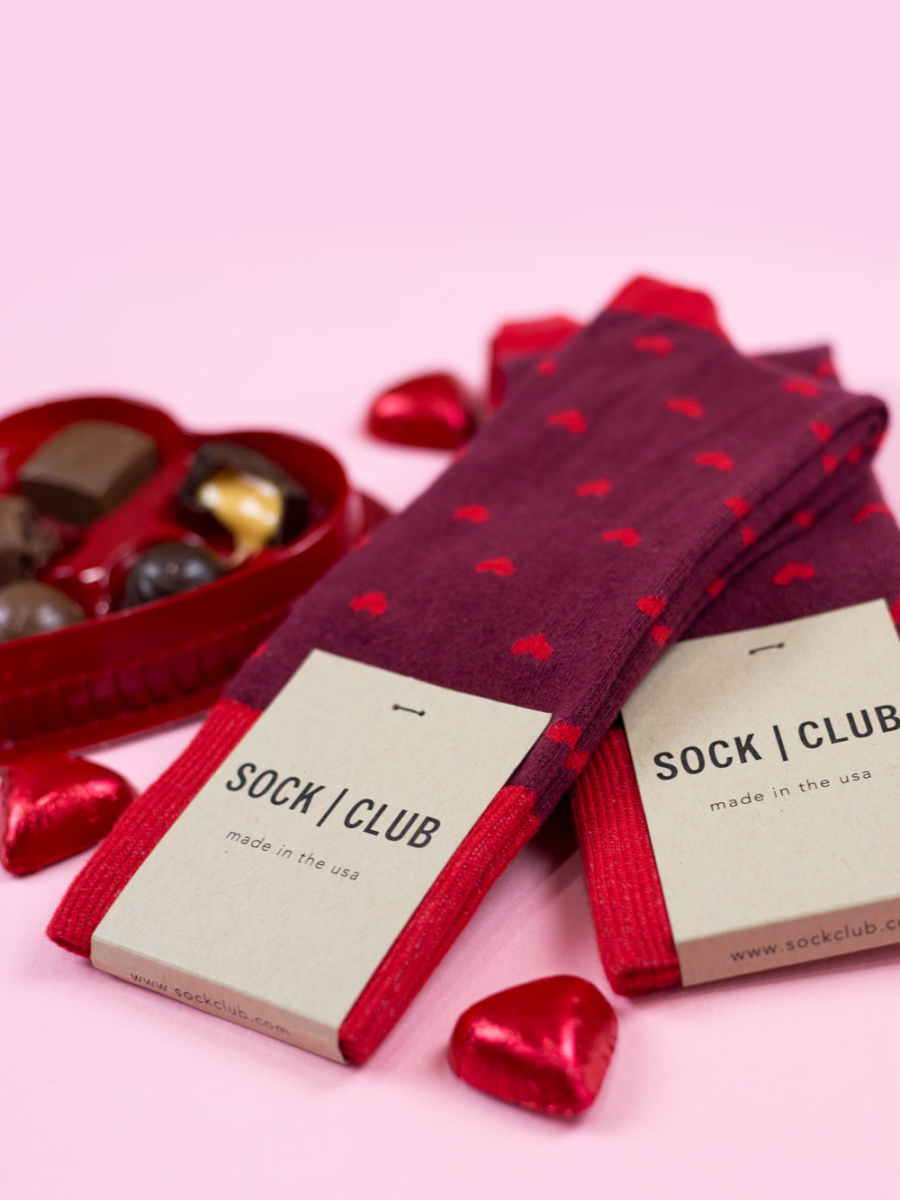 The Valentine - Maroon - Sock Club Store
