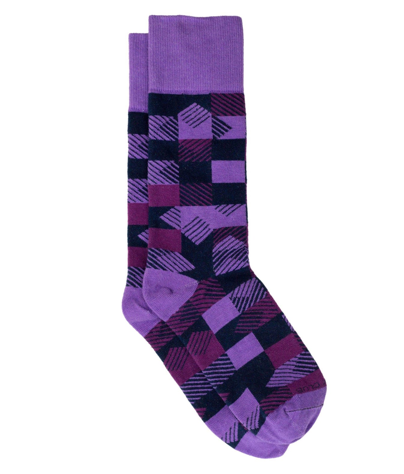 Purple Plaid Socks | Cool Colorful Socks | Sock Club Store